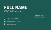 White Chalk Wordmark Business Card Image Preview