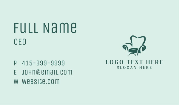 Eco Friendly Sofa Upholstery Business Card Design Image Preview