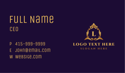 Golden Crest Letter Business Card Image Preview