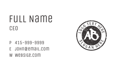 Black Organization Letter  Business Card