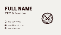 Forest Lumber Mill Badge Business Card Design