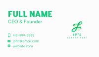 Natural Vine Letter F Business Card Image Preview