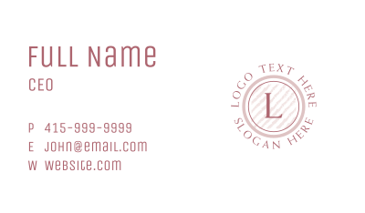 Boutique Cosmetics Letter Business Card Image Preview