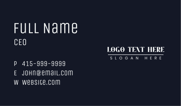 Elegant Simple Wordmark Business Card Design Image Preview