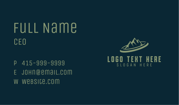 Mountain Sports Hiking Business Card Design Image Preview