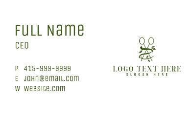 Organic Fashion Scissors Business Card Image Preview