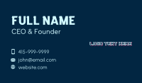Neon Tech Wordmark Business Card Design
