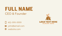 Orange Volcano Coffee Business Card Preview