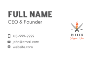 Culinary Fire Knife Business Card Image Preview