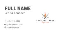 Culinary Fire Knife Business Card Preview