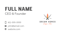 Culinary Fire Knife Business Card Image Preview
