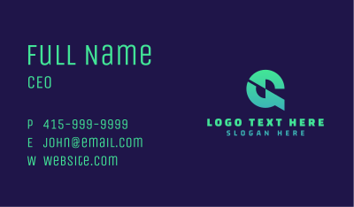 Gradient Cyber Tech Business Card Image Preview