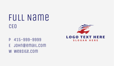 Patriotic American Eagle  Business Card Image Preview