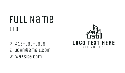 Structure Building Contractor Business Card Image Preview