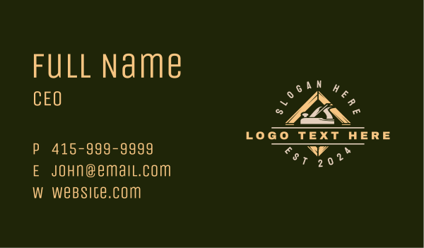 Carpentry Wood Craft Business Card Design Image Preview