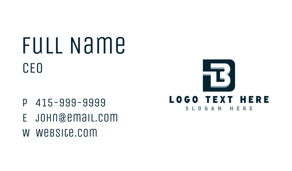 Business Generic Letter B Business Card Design Image Preview