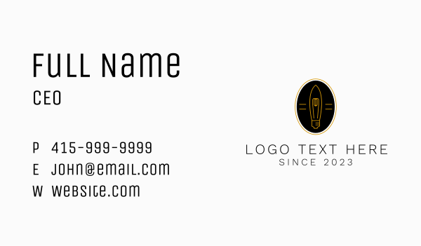 Light Bulb Badge Business Card Design Image Preview
