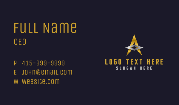 Star Entertainment Agency Letter A Business Card Design Image Preview
