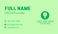 Green Eco Light Bulb  Business Card Design