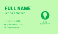Green Eco Light Bulb  Business Card Design
