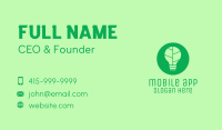 Green Eco Light Bulb  Business Card Image Preview