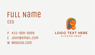 Creative Agency Letter R Business Card Image Preview