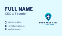 Location Pin Aircraft Business Card Preview