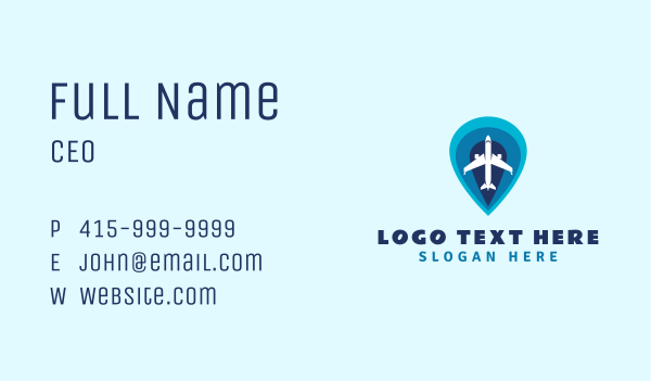 Location Pin Aircraft Business Card Design Image Preview