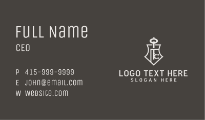 Horseshoe Key Shield  Business Card Image Preview