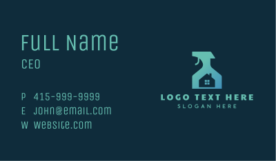 House Disinfectant Spray Bottle Business Card Image Preview