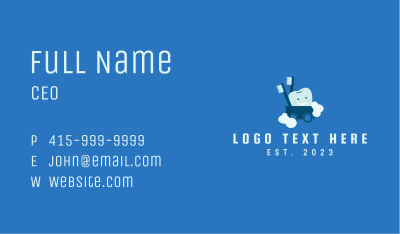 Teeth Dental Mascot  Business Card Image Preview