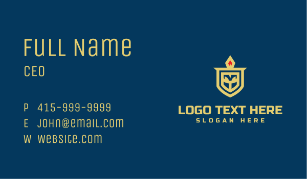 Knight Shield Helmet Business Card Design Image Preview