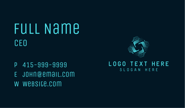 Artificial Intelligence Tech Business Card Design Image Preview