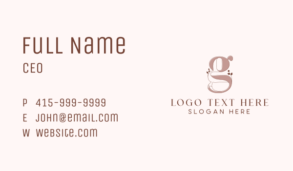 Elegant Letter G Business Card Design Image Preview