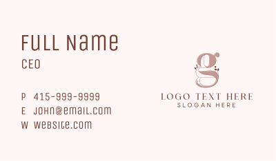 Elegant Letter G Business Card Image Preview