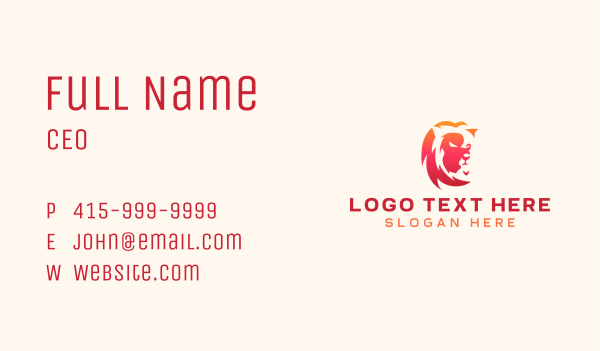 Lion Consulting Agency Business Card Design Image Preview