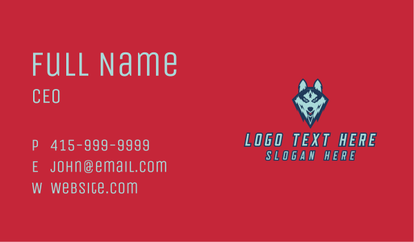 Wolf Gaming Mascot Business Card Design Image Preview