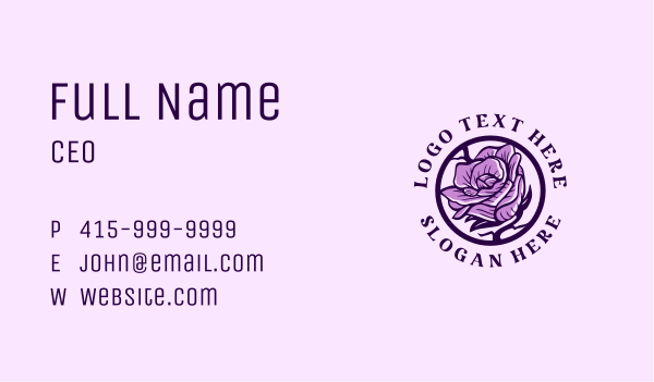 Natural Organic Flower Business Card Design Image Preview