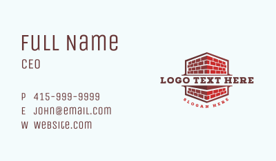 Mason Brick Construction Business Card Image Preview