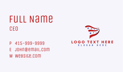 Patriotic National Banner Business Card Image Preview