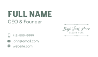 Classy Script Wordmark Business Card Image Preview