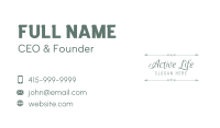 Classy Script Wordmark Business Card Image Preview