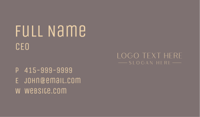 Luxury Fashion Brand Wordmark Business Card Image Preview