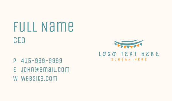 Party Banner Flag Business Card Design Image Preview
