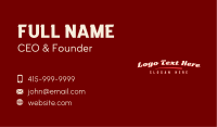 Classic Funky Wordmark Business Card Image Preview