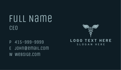 Medical Science Caduceus Business Card Image Preview