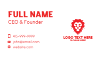 Red Lion Head Business Card Image Preview