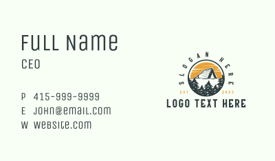 Camping Nature Badge Business Card Image Preview