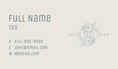 Flower Florist Event Planner Business Card Image Preview