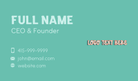 Cute Girly Wordmark Business Card Image Preview